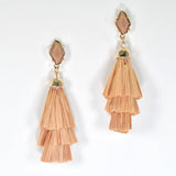 98218, RAFFIA TASSEL EARRING