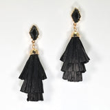 98218, RAFFIA TASSEL EARRING
