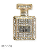 98222, PERFUME BOTTLE RHINESTONE PIN BROOCH