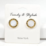 98227, ROMAN NUMERAL ACCENT STUD EARRING