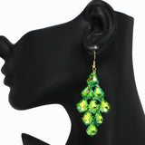 98248, GEOMETRIC GLASS STONE DANGLE EARRING