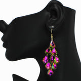 98248, GEOMETRIC GLASS STONE DANGLE EARRING