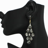 98248, GEOMETRIC GLASS STONE DANGLE EARRING