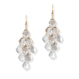 98248, GEOMETRIC GLASS STONE DANGLE EARRING