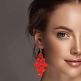 98248, GEOMETRIC GLASS STONE DANGLE EARRING