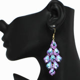 98248, GEOMETRIC GLASS STONE DANGLE EARRING