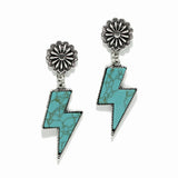 98257, WESTERN LIGHTNING BOLT EARRING