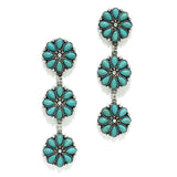 98259, WESTERN TURQUOISE STONE DANGLE EARRING