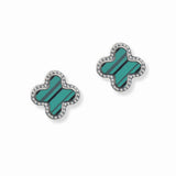 98226, DESIGNER INSPIRED CLOVER STUD EARRING