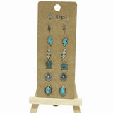 98267, WESTERN LIGHTNING THEME STUD EARRING SET