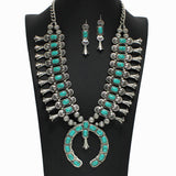 98289, WESTERN SQUASH BLOSSOM STATEMENT NECKLACE