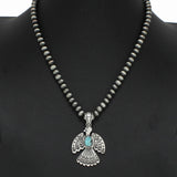 98295, WESTERN THUNDERBIRD WITH NAVAJO BEADED NECKLACE