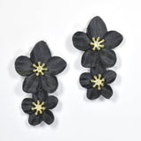 98299, MATTE FINISH FLOWER EARRING