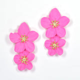 98299, MATTE FINISH FLOWER EARRING