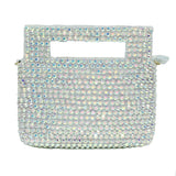98308, BLING STUDDED RHINESTONE MINI TOTE HANDBAG