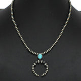98318, WESTERN HORN NAVAJO BEADED NECKLACE