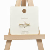 98343, RHINESTONE ACCENT GOLD DIPPED BRASS ONE SIZE RING