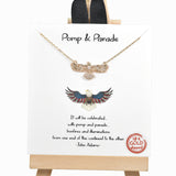 98358, GOLD DIPPED, "POMP & PARADE" AMERICAN EAGLE NECKLACE