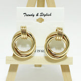 98362, ROUND DOOR KNOCKER EARRING