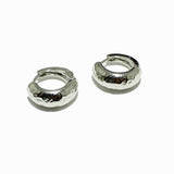 98363, HAMMERED BOLD HUGGIE HOOP EARRING
