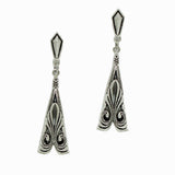 98376, WESTERN TEXTURED DANGLE EARRING