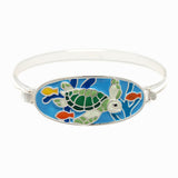 98397, SEA LIFE ENAMEL BANGLE BRACELET