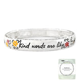 98419"PROVERBS 16:24" ENAMEL ENGRAVED STRETCH BRACELET