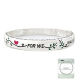 98419"2 CORINTHIANS 5:7" ENAMEL ENGRAVED STRETCH BRACELET