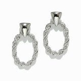 98433, GOLD DIPPED BRASS, GEOMETRIC TWISTED TEXTURED EARRING