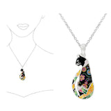 98440, ENAMEL CAT PENDANT NECKLACE