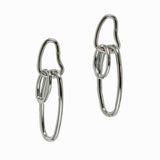 98453, GOLD DIPPED BRASS, GEOMETRIC CUTOUT DANGLE EARRING