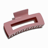 98458, GLOSS RECTANGULAR GRANDER HAIR CLAW /MADE IN KOREA