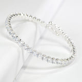 98469, ROUND CUBIC ZIRCONIA ACCENT OPEN CUFF BRACELET