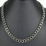 98476, BRASS SIMPLE CHAIN NECKLACE WITH TOGGLE CLOSURE