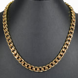98476, BRASS SIMPLE CHAIN NECKLACE WITH TOGGLE CLOSURE