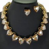 98489, HEART RHINESTONE NECKLACE, VALENTINE'S DAY