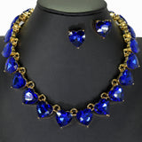 98489, HEART RHINESTONE NECKLACE, VALENTINE'S DAY