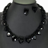 98489, HEART RHINESTONE NECKLACE, VALENTINE'S DAY