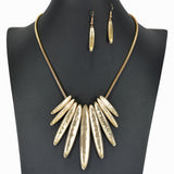 98495, GEOMETRIC HAMMERED METAL SLIDE NECKLACE