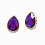 98497, MEDIUM SIZE, TEARDROP RHINESTONE STUD EARRING