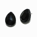 98497, MEDIUM SIZE, TEARDROP RHINESTONE STUD EARRING