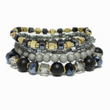 98502, MIX MULTI LAYERED BEADED STRETCH BRACELET
