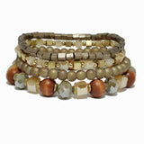 98502, MIX MULTI LAYERED BEADED STRETCH BRACELET
