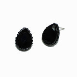 98505, SMALL SIZE, TEARDROP RHINESTONE STUD EARRING