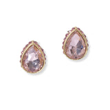 98505, SMALL SIZE, TEARDROP RHINESTONE STUD EARRING