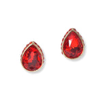 98505, SMALL SIZE, TEARDROP RHINESTONE STUD EARRING