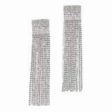 98506, PAVE RHINESTONE TASSEL DROP EARRING