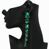 98507, GEOMETRIC RHINESTONE DROP DANGLE EARRING