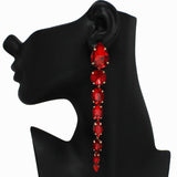 98507, GEOMETRIC RHINESTONE DROP DANGLE EARRING