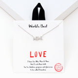 98511, GOLD DIPPED, "WORLD'S BEST" DAINTY MIMI NECKLACE